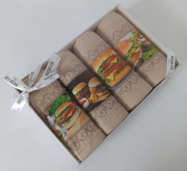 Подарунковий набір рушників Maison D'or Burger Cappucino