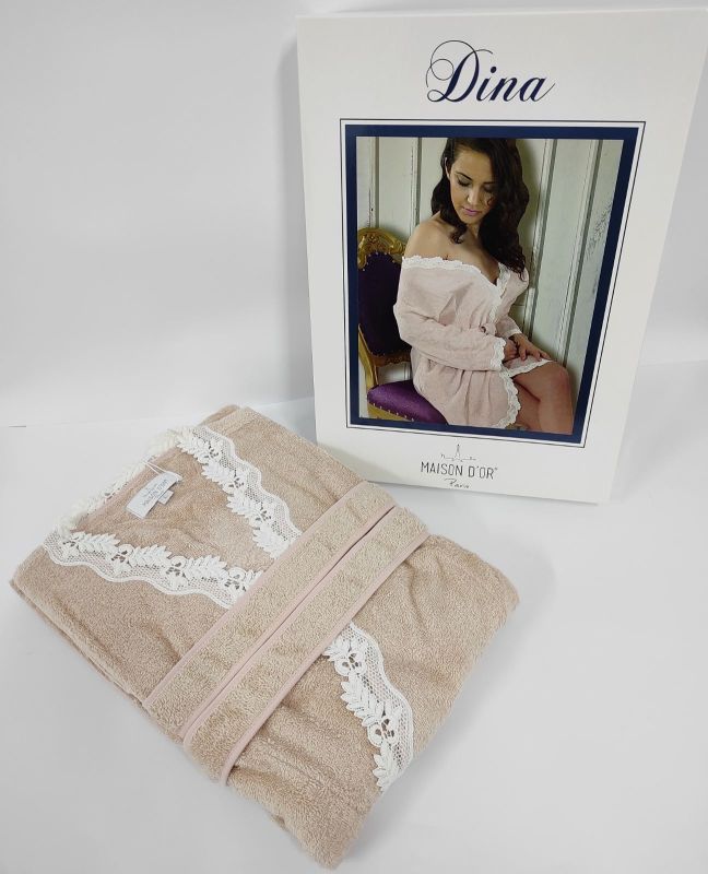 Халат жіночий Maison D'or Dina Longtemps Beige S
