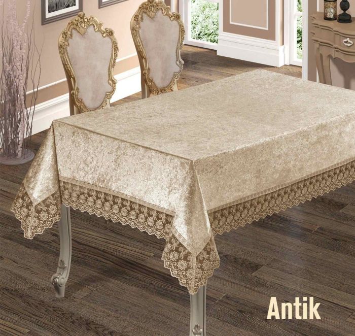 Скатертина Велюр Maison Royale 160x260 Antik Cappucino