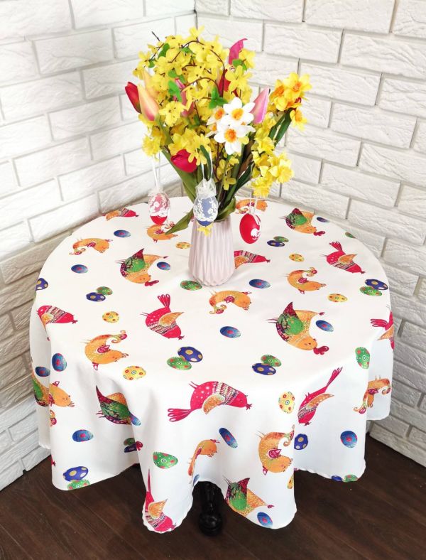 Скатертина "Print" Sagol 160 круг великодня St-171