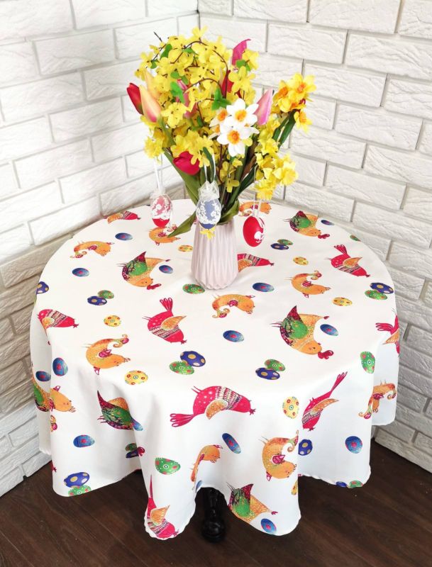 Скатертина "Print" Sagol 160 круг великодня St-171