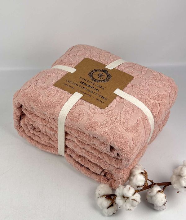 Простирадло махрове АЕ Jakard 150x220 Dirty Pink