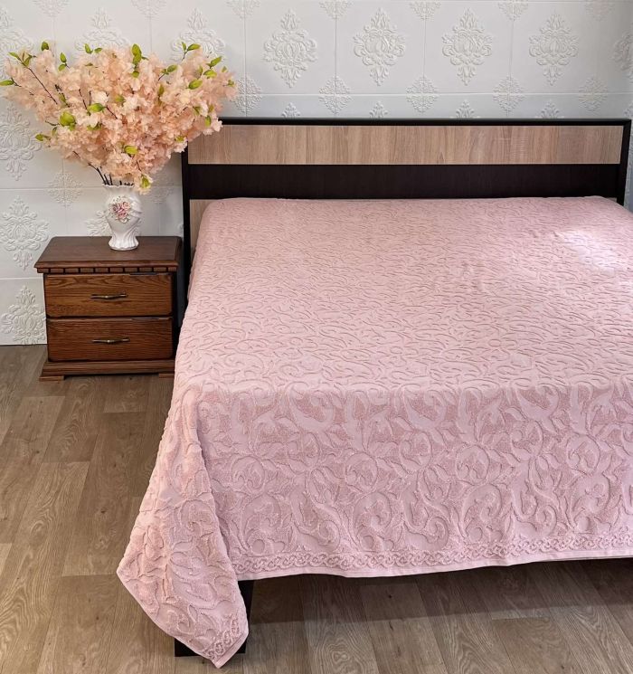 Простирадло махрове АЕ Jakard 150x220 Dirty Pink