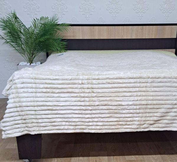 Покривало велюр 180х200  Cream (615)