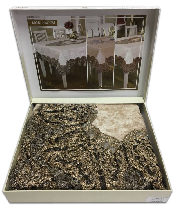 Скатертина Велюр Acme Tekstil 110x160 Harem Capiccino