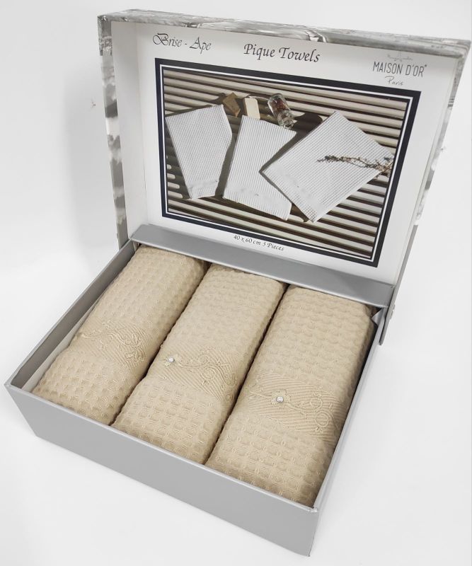 Рушники Maison D'or 3шт Brise-Ape 40x60 Beige