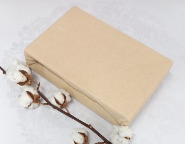 Простирадло 180х200 махрове на резинці "Home line"  Beige 130г/м2