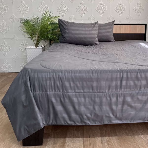 Набір постільної білизни з літньою ковдрою Colorful Home 200х230 см Anthracite