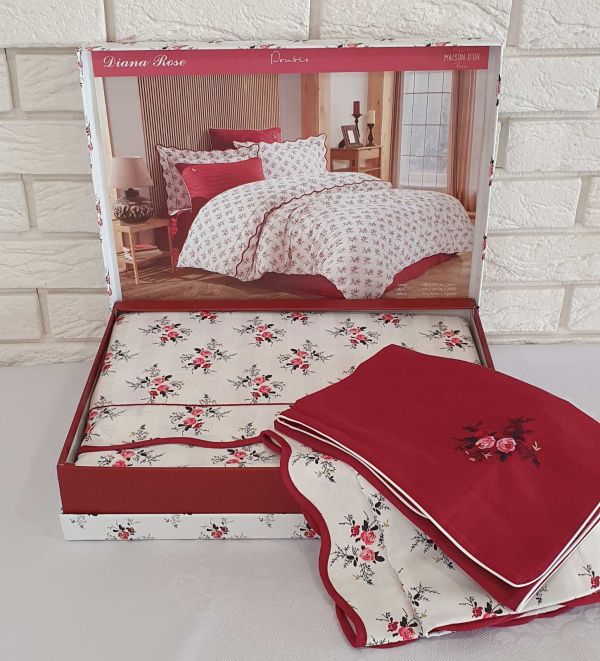 Постільна білизна Maison D'or сатин 200х220 Diana Rose Red