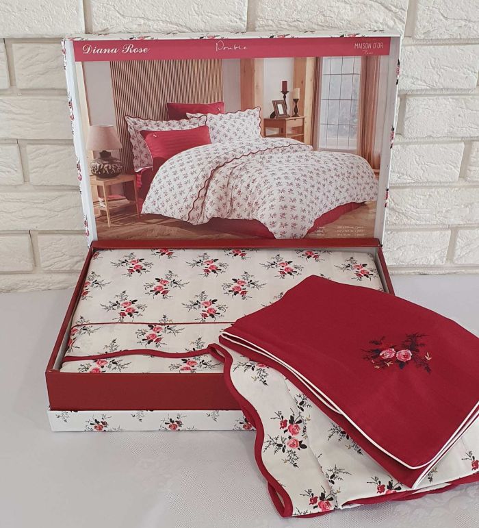 Постільна білизна Maison D'or сатин 200х220 Diana Rose Red