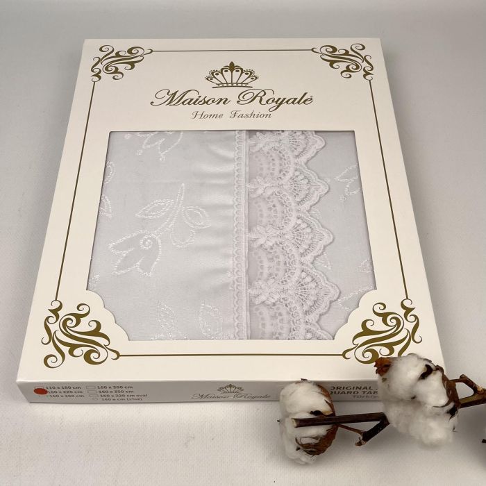 Скатертина Maison Royale 160x220 KDK-1 White