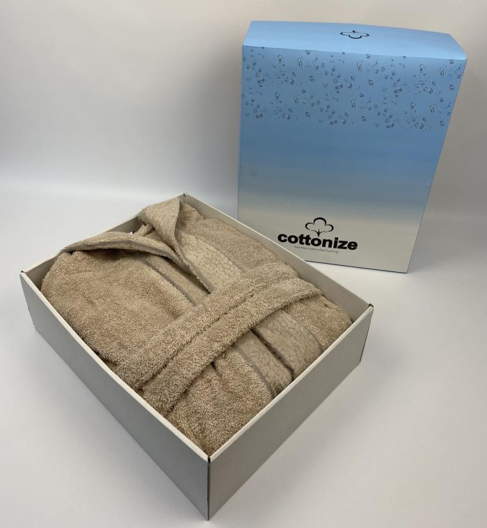 Халат Cottonize cod703 Beige L в коробці