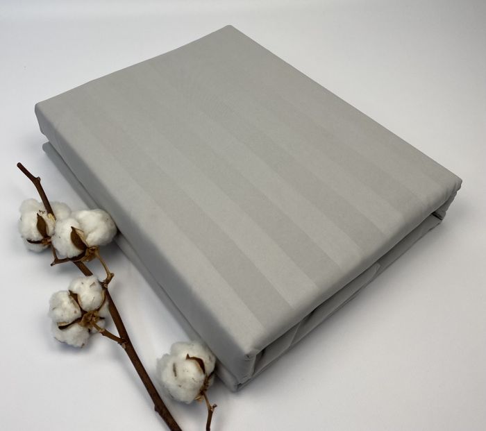 Постільна білизна ITALY страйп-сатин 150х210 см Light Grey