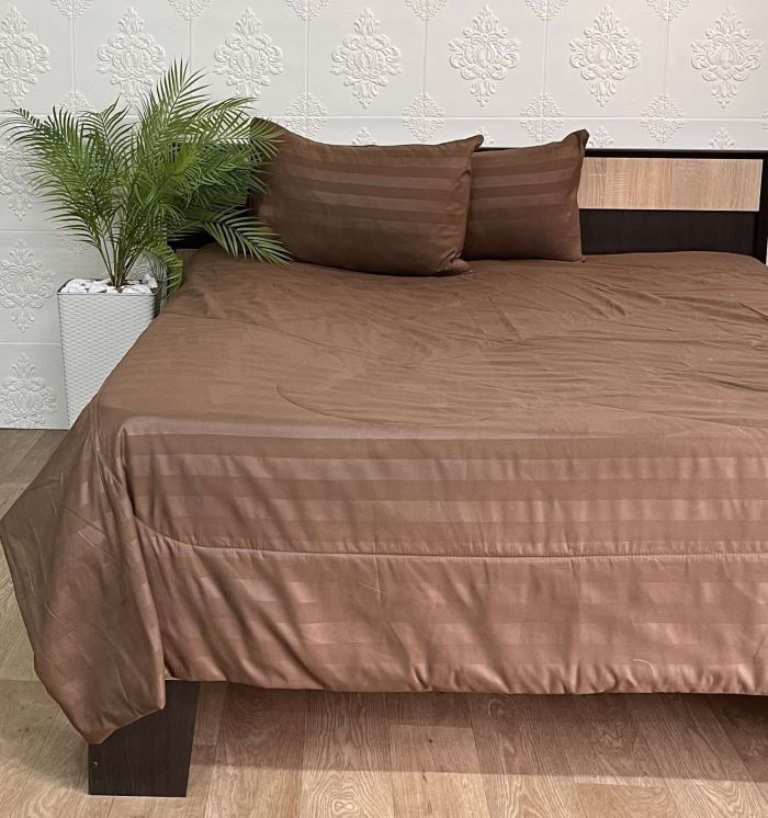 Набір постільної білизни з літньою ковдрою Colorful Home 150х210 см Brown