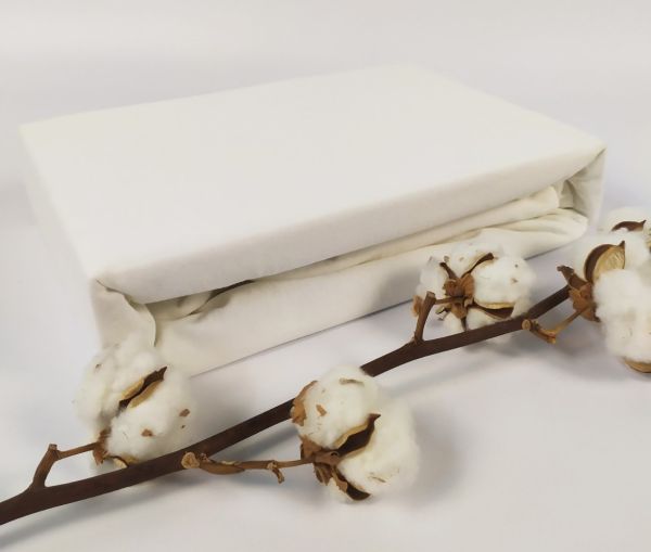 Простирадло Home Line 180х200 на резинці трикотаж Cream