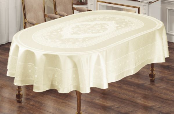 Скатертина Sagol тефлон 160x350 ovale St-052 Cream
