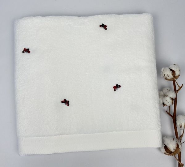 Рушник Maison D'or Butterflies 85x150 White/Red