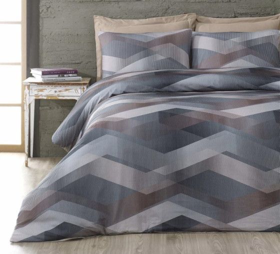 Постільна білизна Issimo Home digital сатин 160х220 HELIX BROWN