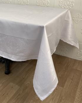 Скатертина Masali тефлон 160x220 Model 508 White уцінений товар