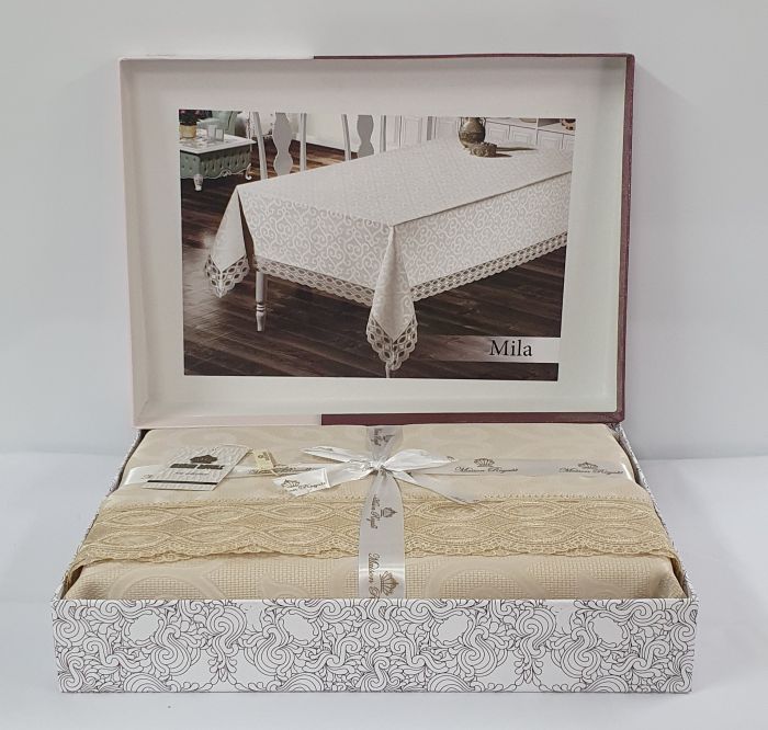 Скатертина Maison Royale 160x220 Mila Cappucino