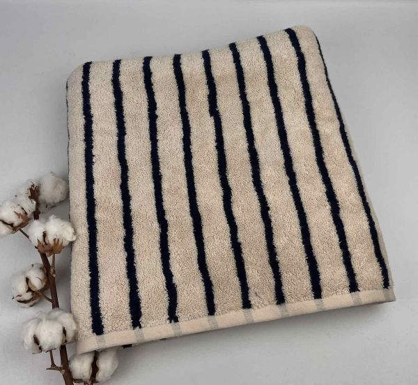 Рушник 75x150 Beige/Blue lines