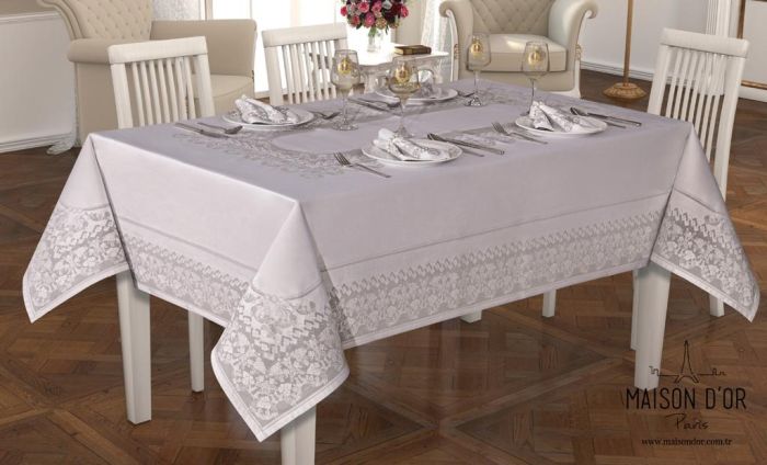 Скатертина Set Maison D'or 160х270+6psc Palmer Gri