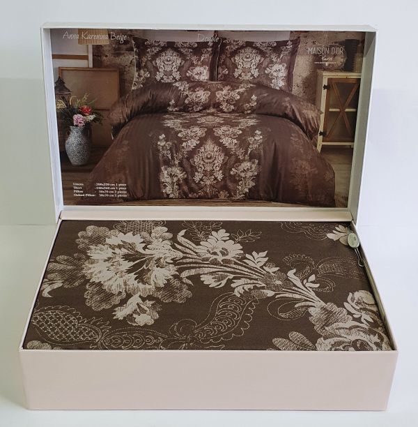 Постільна білизна Maison D'or сатин 200х220 Anna Karenina Beige