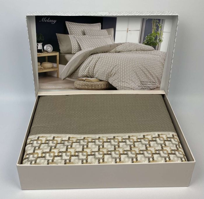 Постільна білизна Maison D'or ранфорс Melany 200х220 Beige