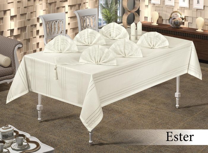 Скатертина Set Maison Royale 160x220+8 psc Ester Cream