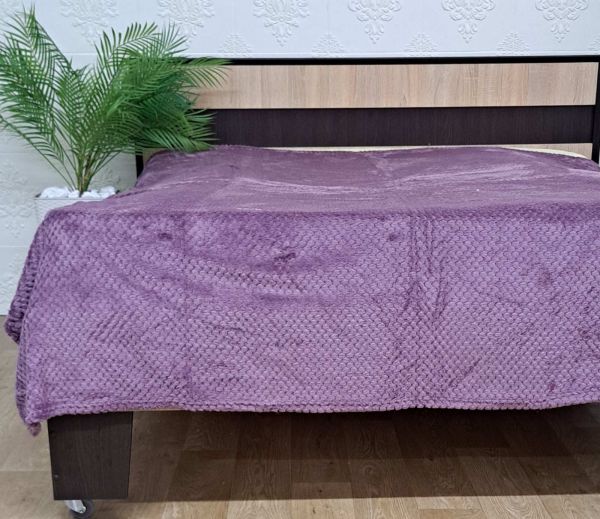 Покривало велюр без упаковки 150х200 Purple (1180)