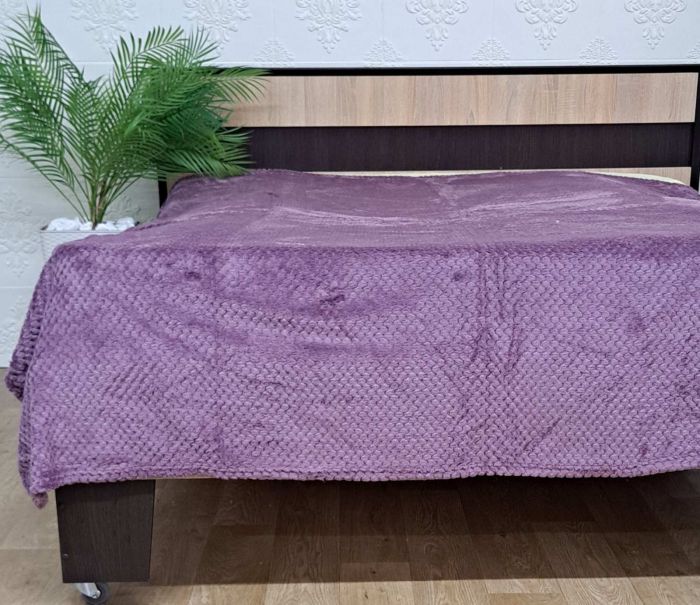 Покривало велюр без упаковки 150х200 Purple (1180)