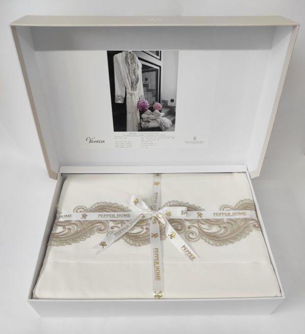Постільна білизна Pepper Home Vanessa 200x220 White-Beige