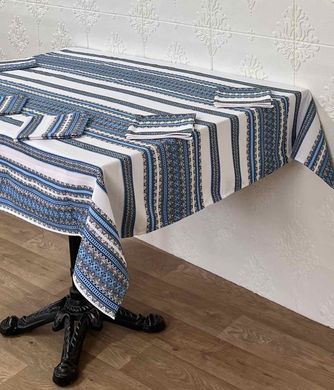 Комплект столовий Едельвіка 120х140 162-22/00 Коттон Light blue