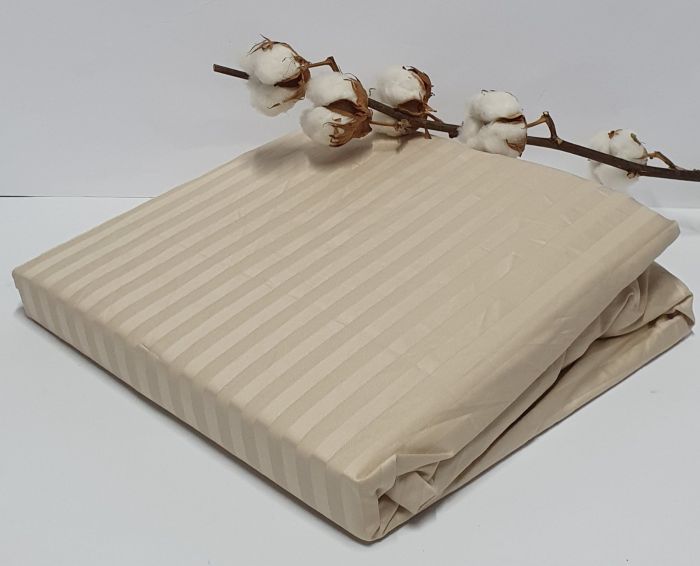 Простирадло на резинці АЕ Cotton 180x200 + наволочки Beige