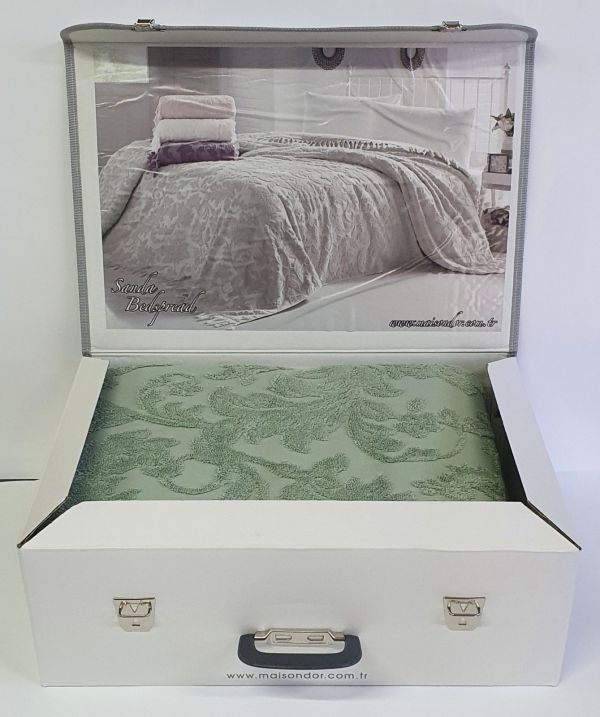 Покривало Maison D'or махрове Sanda 220*240 Sage