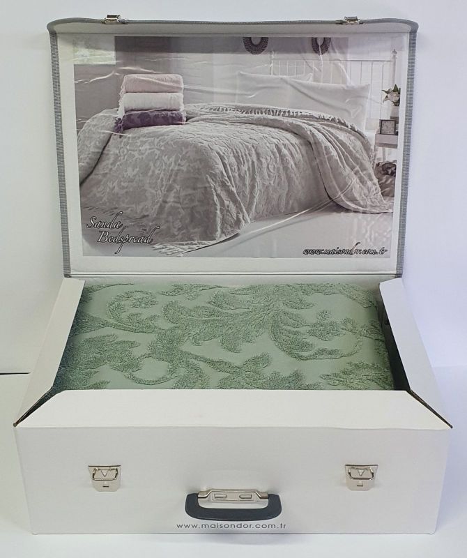 Покривало Maison D'or махрове Sanda 220*240 Sage