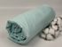 Простирадло на резинці з наволочками Belizza 180x200+30см сатин Baby Blue