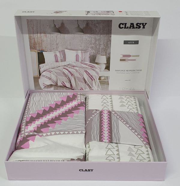 Постільна білизна CLASY ранфорс 160*220 см AZUR V1 LILA