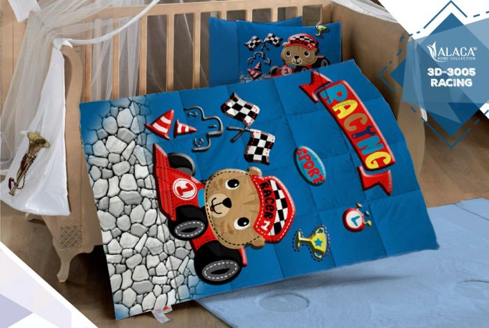 Постільна білизна Alaca 100x150 см 3D 3005 Racing