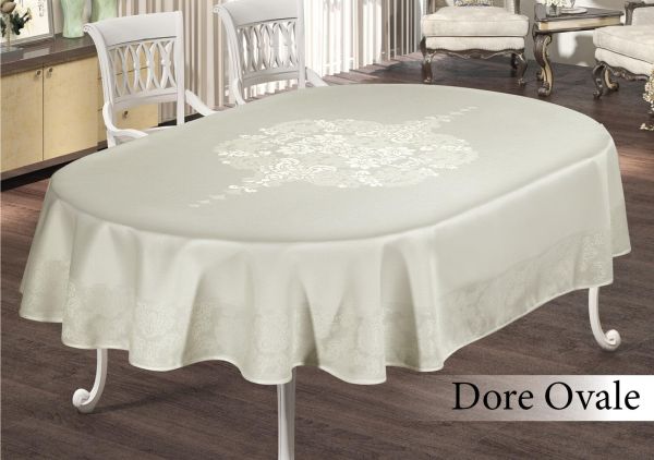 Скатертина тефлон Maison Royale 160*220 Ovale Dore Powder