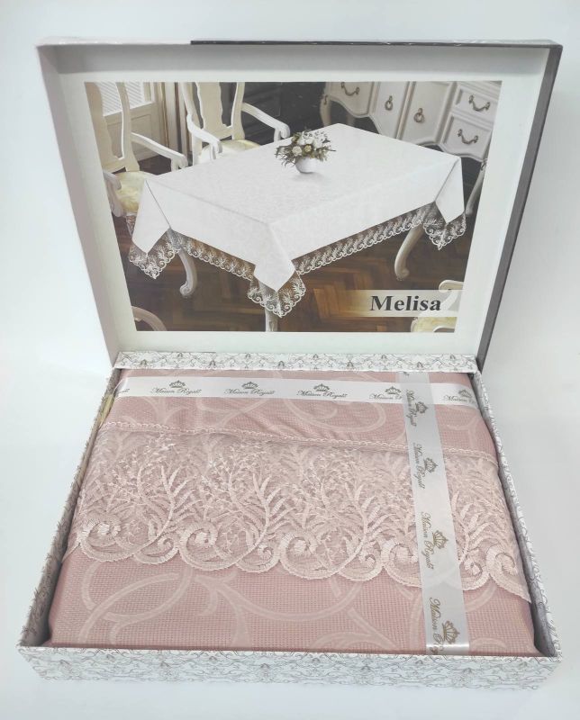 Скатертина Maison Royale 160x400 Melisa Pudra