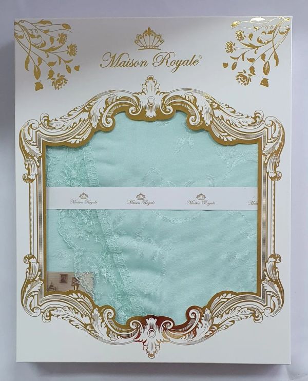 Скатертина мереживо Maison Royale 160 Круг KDK Yesil