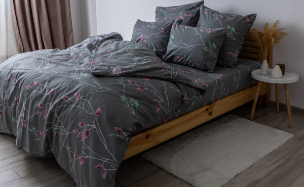 Комплект постільної білизни "Soft dreams" півтораспальний (Branch on Grey,70*70)