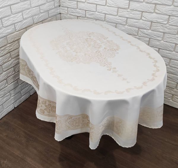 Скатертина Sagol тефлон 140x180 ovale St-060 Gold в коробці *