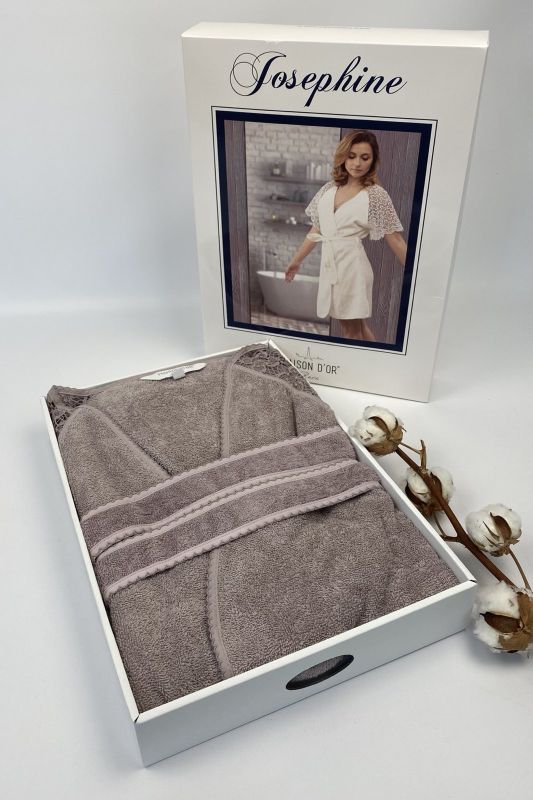 Халат жіночий Maison D'or Josephine Dark Lilac L