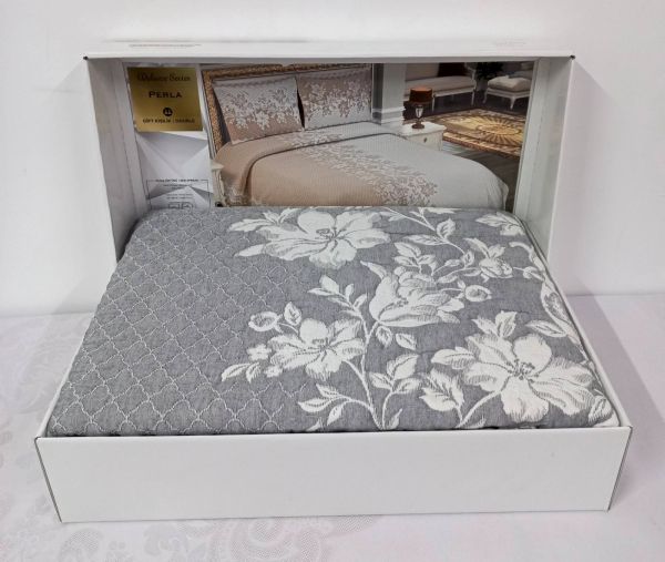 Покривало My Bed Жаккард 240x260 з наволочками Perla Grey