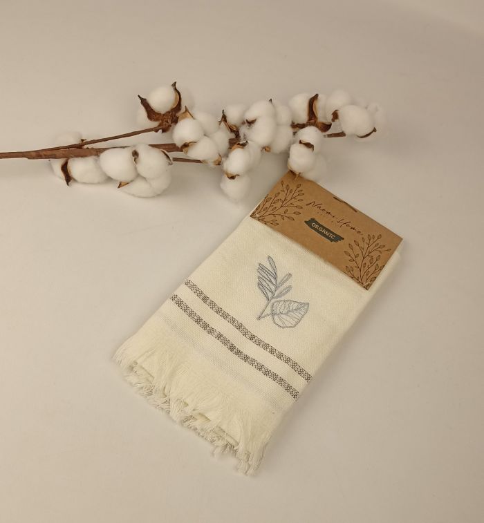 Набір вафельних рушників Meteor 2шт Fringed Leaf 1