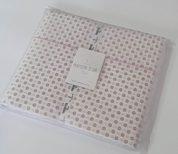 Простирадло 240х285 ранфорс Deluxe Maison D'or Daisi Lilac