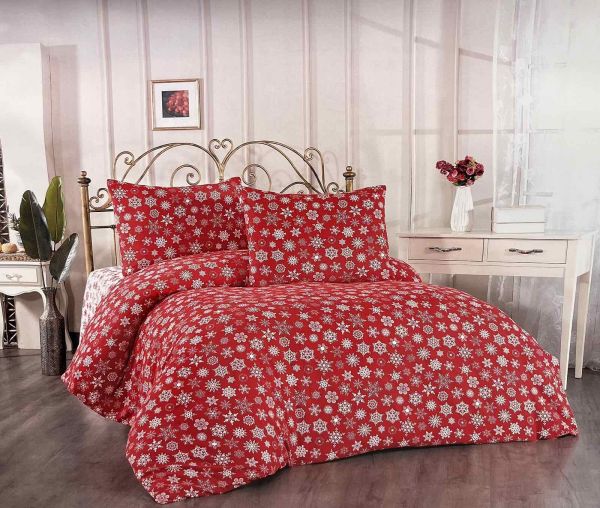 Постільна білизна Belizza фланель 160x220 Draw Red