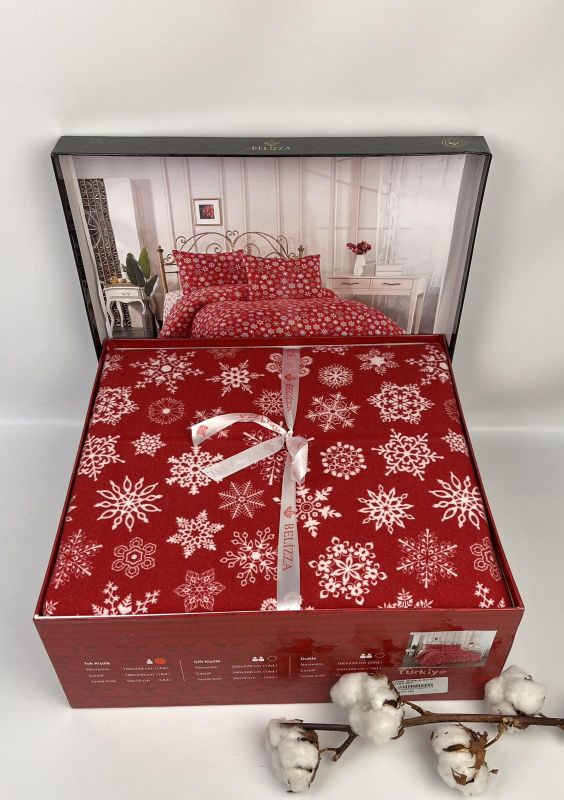 Постільна білизна Belizza фланель 160x220 Draw Red